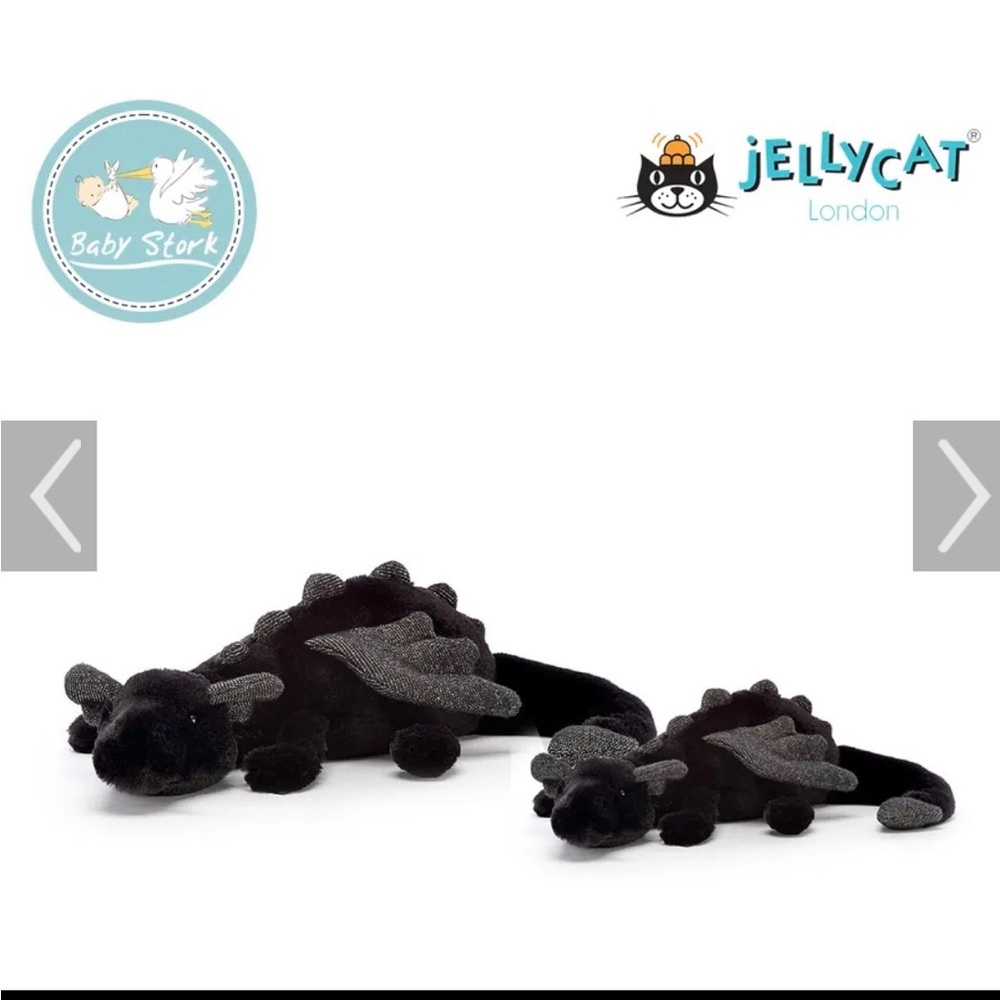 Black and Gray Dragon Plush Toy - Picture 10 of 10